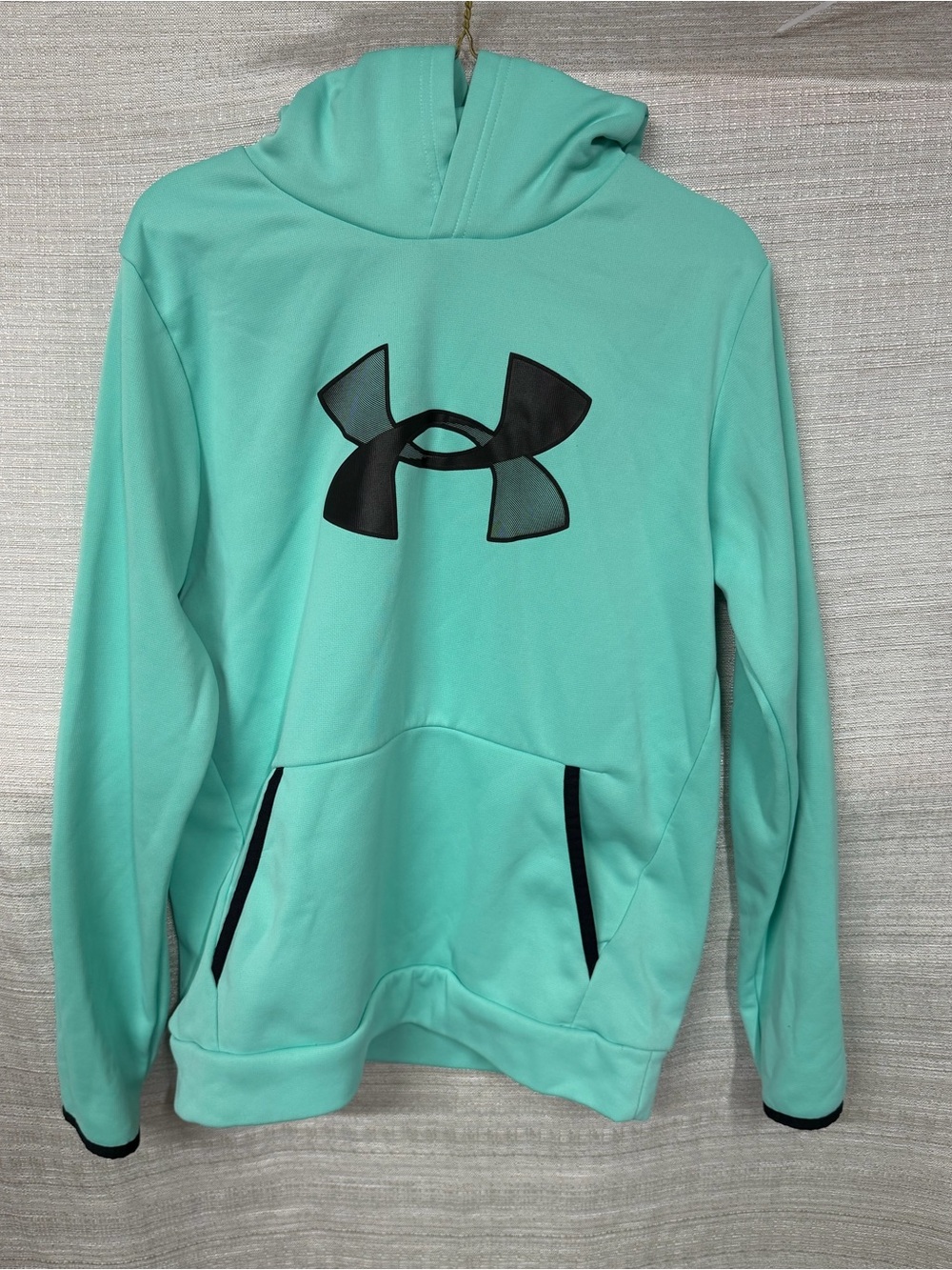 Under Armour Teal Pullover Hoodie with Black Logo